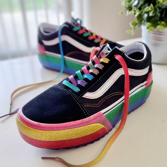 VANS GLITTER OLD SKOOL STACKED SHOES - Picture 10 of 10